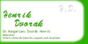 henrik dvorak business card
